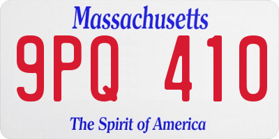 MA license plate 9PQ410