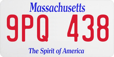 MA license plate 9PQ438