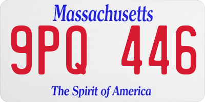 MA license plate 9PQ446