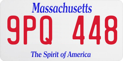MA license plate 9PQ448