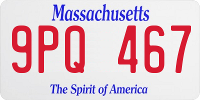 MA license plate 9PQ467