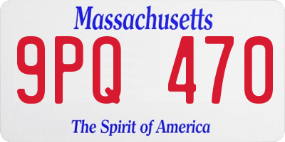 MA license plate 9PQ470