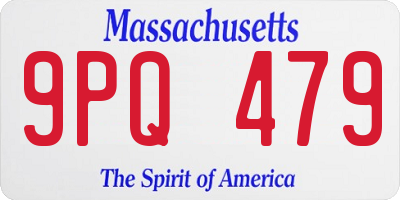 MA license plate 9PQ479