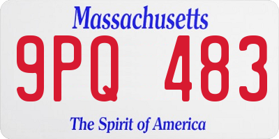 MA license plate 9PQ483
