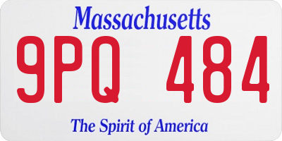 MA license plate 9PQ484