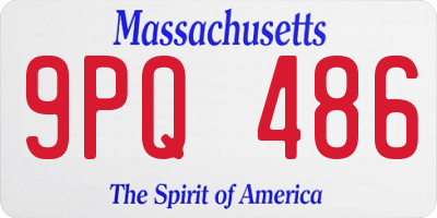 MA license plate 9PQ486