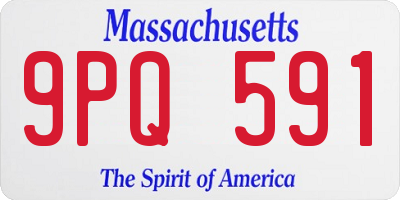 MA license plate 9PQ591