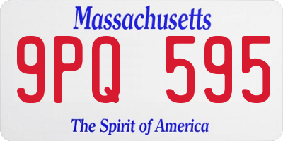 MA license plate 9PQ595