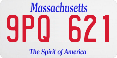 MA license plate 9PQ621