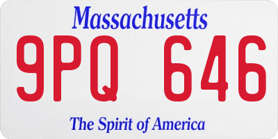 MA license plate 9PQ646