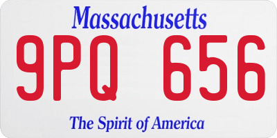 MA license plate 9PQ656