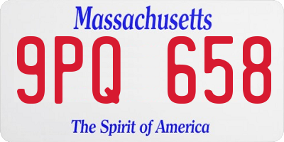 MA license plate 9PQ658