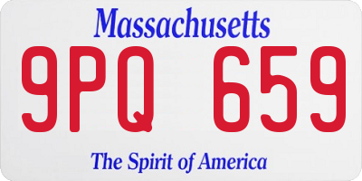 MA license plate 9PQ659