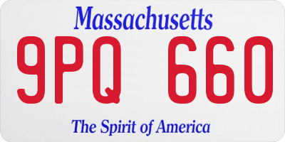 MA license plate 9PQ660