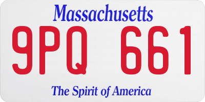 MA license plate 9PQ661