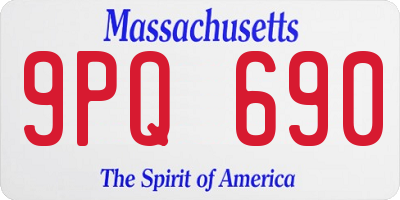 MA license plate 9PQ690