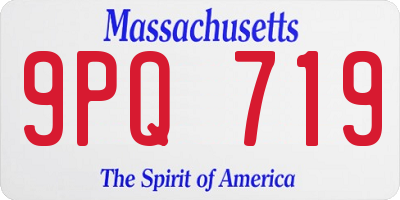 MA license plate 9PQ719