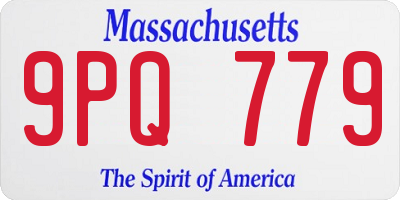 MA license plate 9PQ779