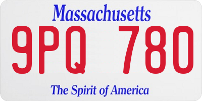 MA license plate 9PQ780