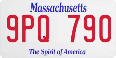 MA license plate 9PQ790