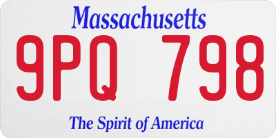 MA license plate 9PQ798