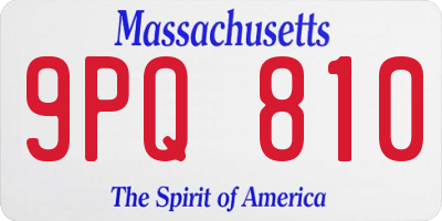 MA license plate 9PQ810