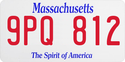 MA license plate 9PQ812