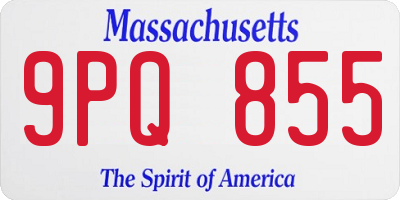 MA license plate 9PQ855