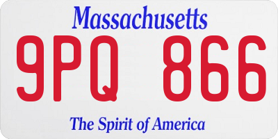 MA license plate 9PQ866