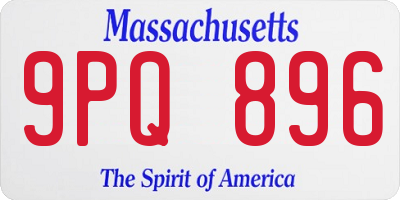 MA license plate 9PQ896