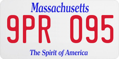MA license plate 9PR095
