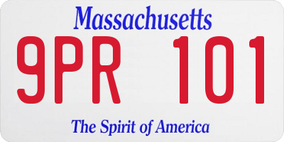 MA license plate 9PR101