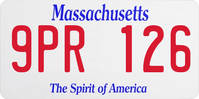 MA license plate 9PR126