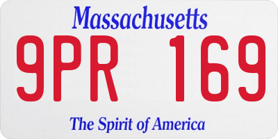 MA license plate 9PR169