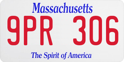 MA license plate 9PR306