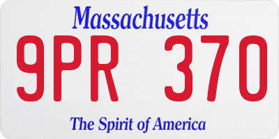 MA license plate 9PR370