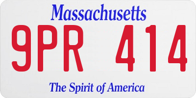 MA license plate 9PR414