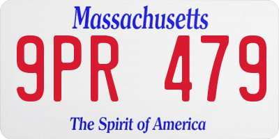 MA license plate 9PR479
