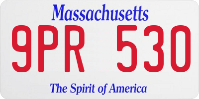 MA license plate 9PR530