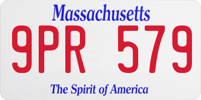 MA license plate 9PR579