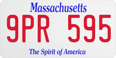 MA license plate 9PR595