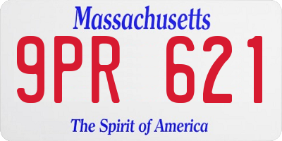 MA license plate 9PR621