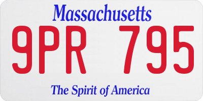 MA license plate 9PR795