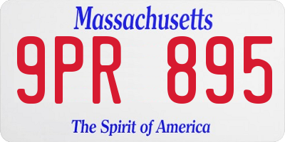 MA license plate 9PR895