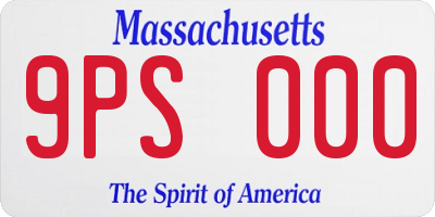 MA license plate 9PS000