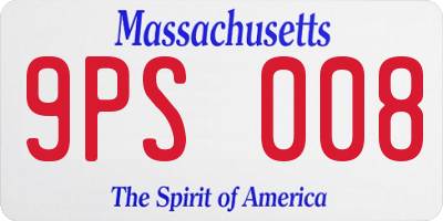 MA license plate 9PS008