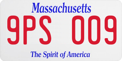 MA license plate 9PS009