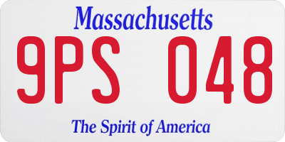 MA license plate 9PS048