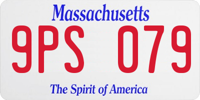 MA license plate 9PS079