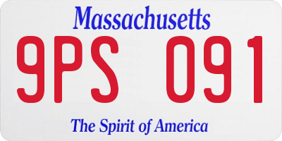 MA license plate 9PS091
